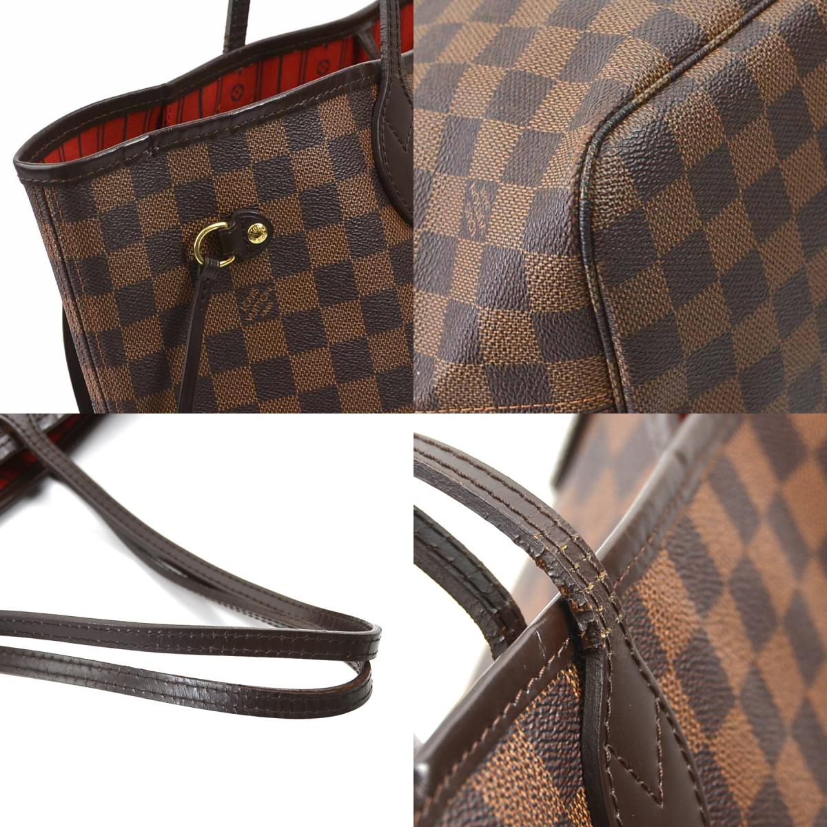 ルイ ヴィトン LOUIS VUITTON トートバッグ ダミエ ネヴァーフルMM ダミエキャンバス ブラウン ゴールド レディース 送料無料【中古】 e58991a