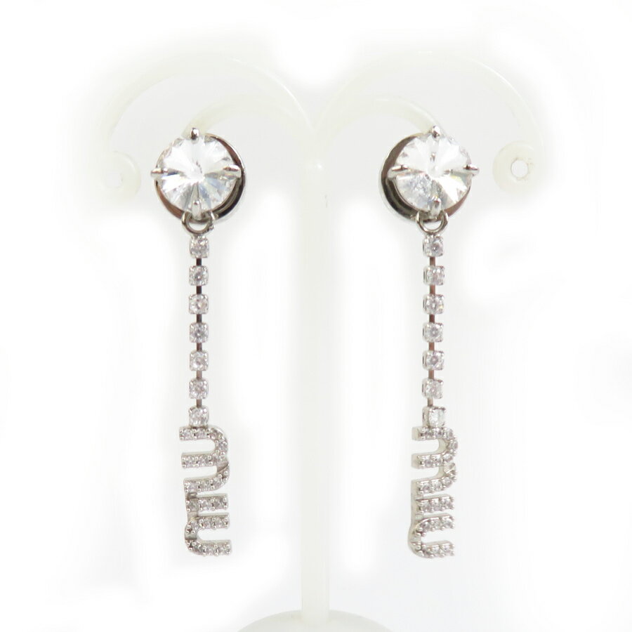 ミュウミュウ MIUMIU ピアス メタル/ラインストーン シルバー系 レディース 送料無料【中古】 h30486kのサムネイル