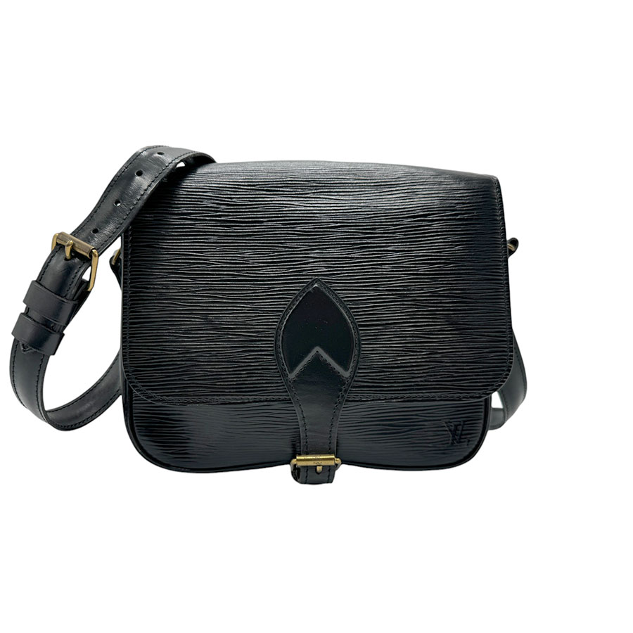 ルイ ヴィトン LOUIS VUITTON 斜め掛けショルダーバッグ エピ ポシェット カルトシエール エピレザー ブラック ゴールド レディース M52242 送料無料【中古】 n0366