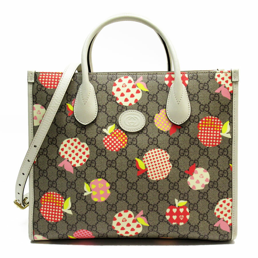 グッチ GUCCI ハンドバッグ ショルダーバッグ GGスプリームキャンバス/レザー アイボリー×ブラウン レディース 659983 送料無料【中古】 t19539a