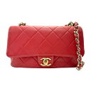 シャネル CHANEL ハンドバッグ ショルダーバッグ マトラッセ レザー ピンク ゴールド レディース 送料無料【中古】 z2347