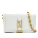 ヴェルサーチ VERSACE ショルダーバッグ ショルダーウォレット レザー ホワイト レディース 送料無料【中古】 55738g