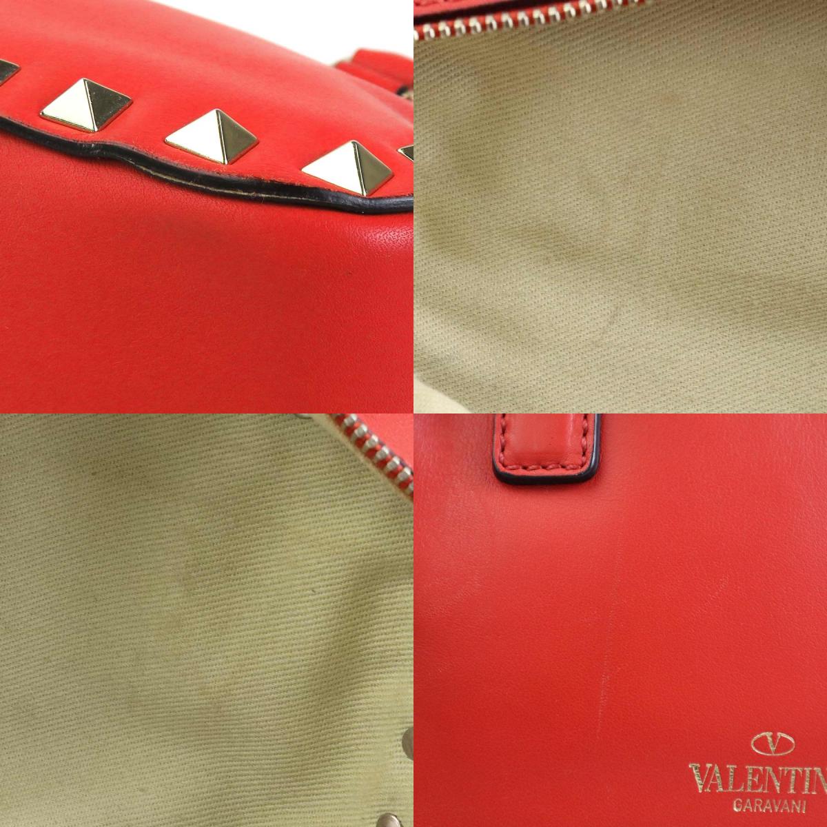 ヴァレンティノ ガラヴァーニ Valentino Garavani ハンドバッグ ショルダーバッグ レザー レッド レディース 送料無料【中古】 55741g