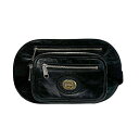 グッチ GUCCI ウエストバッグ ベルトバッグ ボディバッグ インターロッキングG レザー ブラック ユニセックス 575857 送料無料【中古】 n0445