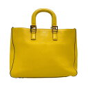 フェンディ FENDI ハンドバッグ ショルダーバッグ セレリア レザー イエロー ゴールド レディース 8BH368-SFR 送料無料【中古】 z2561