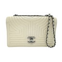 シャネル CHANEL ショルダーバッグ レザー ライトベージュ ガンメタル レディース 送料無料【中古】 n0468(4)