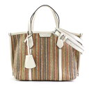 トリーバーチ Tory Burch ハンドバッグ ショルダーバッグ ラフィア/レザー マルチカラー レディース 送料無料【中古】 h30612k(4)
