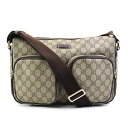 グッチ GUCCI 斜め掛けショルダーバッグ GGスプリームキャンバス ブラウン ユニセックス 246881 送料無料【中古】 e59416k