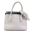 トッズ TOD’S ハンドバッグ ショルダーバッグ レザー グレー シルバー レディース 送料無料【中古】 e59435a