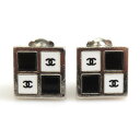 シャネル CHANEL イヤリング ココマーク メタル/プラスチック シルバー/ブラック/ホワイト レディース 送料無料【中古】 e59605g