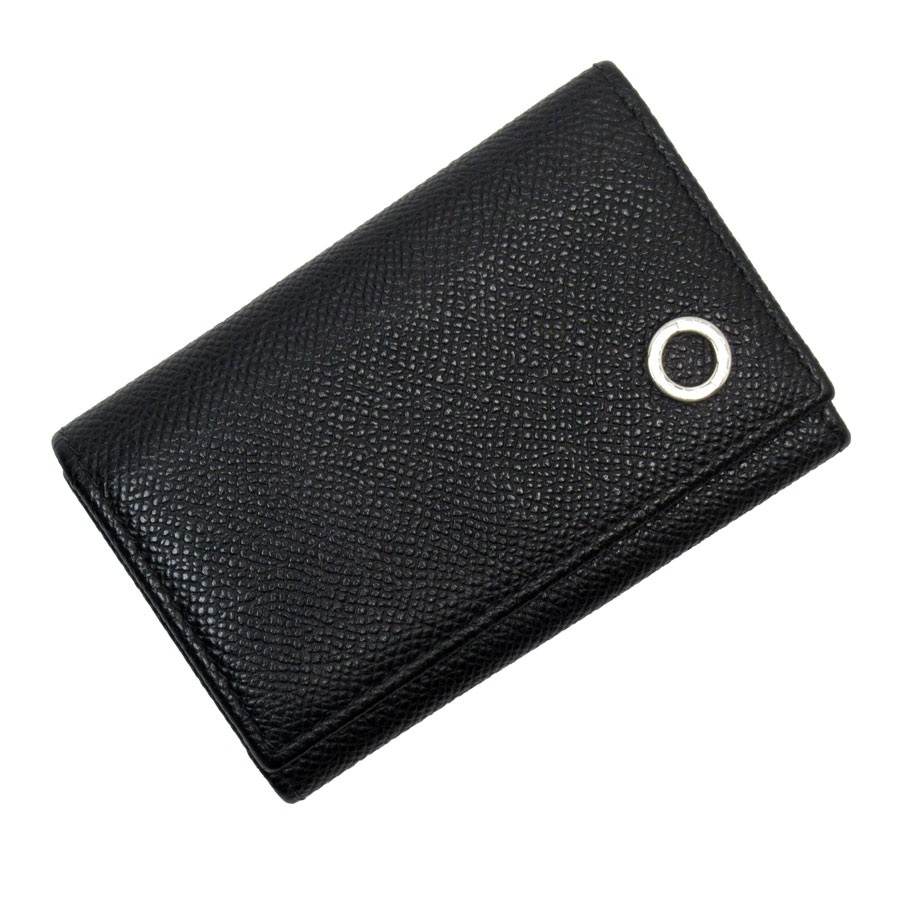 ブルガリ BVLGARI キーケース レザー ブラック メンズ 送料無料【中古】 t19626a