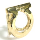サルヴァトーレフェラガモ Salvatore Ferragamo スカーフリング ガンチーニ メタル ゴールド レディース 送料無料【中古】 e59670a