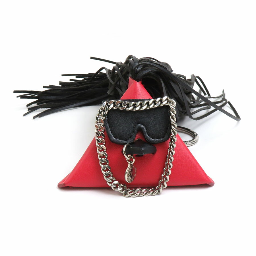 ステラマッカートニー Stella McCartney チャーム フェイクレザー レッド×ブラック ユニセックス 送料..