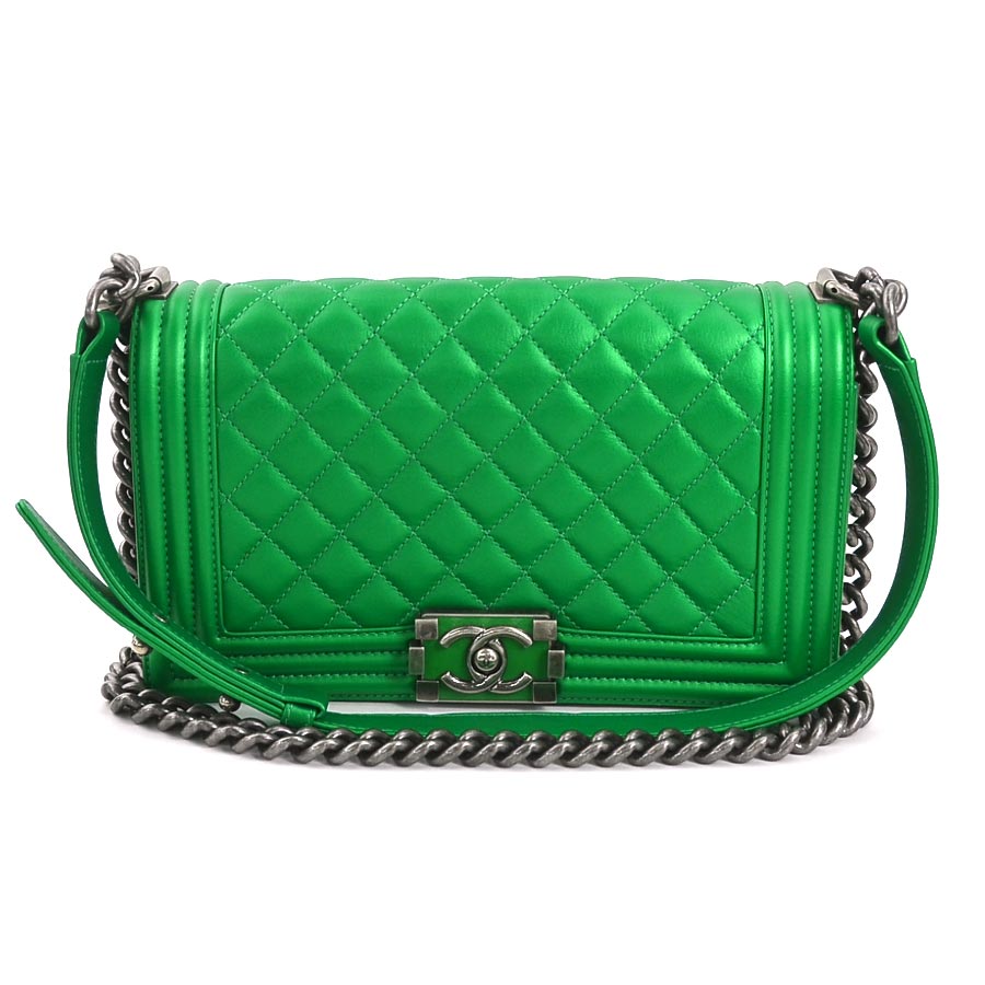 VINTAGE シャネル BOY CHANEL 25cm グリーン 楽天市場】BOY CHANEL(カラーグリーン)(バッグ・小物