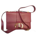 クリスチャンディオール Christian Dior ショルダーバッグ 30 モンテーニュ レザー ピンク ゴールド レディース 送料無料【中古】 s0474a