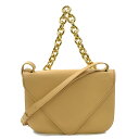 ボッテガヴェネタ BOTTEGAVENETA ショルダーバッグ マウント エンベロープ レザー ベージュ ゴールド レディース 送料無料【中古】 e59817g