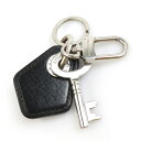 ルイ ヴィトン LOUIS VUITTON チャーム キーリング ポルトクレ LVクレーム メタル/レザー ブラック×シルバー ユニセックス M66137 送料...