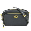 クリスチャンディオール Christian Dior ショルダーバッグ カロ レザー ブラック レディース 送料無料【中古】 90048a
