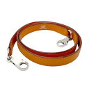 エルメス HERMES ショルダーストラップ ボリード用 ケリー用 ヴォーエプソン オレンジ シルバー ユニセックス 送料無料【中古】 z3213