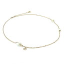 クリスチャンディオール Christian Dior ネックレス メタル/フェイクパール ゴールド×ホワイト レディース 送料無料【中古】 55853j