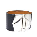 エルメス HERMES ブレスレット アリゲーター ブラック シルバー レディース 送料無料【中古】 r10355a
