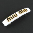 ミュウミュウ MIUMIU バレッタ レジン/メタル ホワイト レディース 送料無料【中古】 r10368j