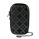 クリスチャンディオール Christian Dior 斜め掛けショルダーバッグ フォンホルダー TECH HOLDER レザー/メタル ブラック レディース 送料無料【中古】 z3417