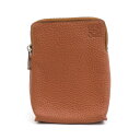 ロエベ LOEWE ポーチ レザー ブラウン メンズ 送料無料【中古】 h30866a