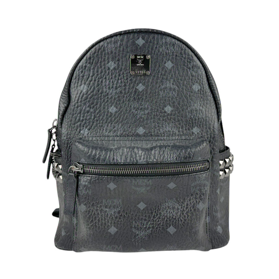エム シー エム MCM リュック レザー ブラック ユニセックス 送料無料【中古】 z3647