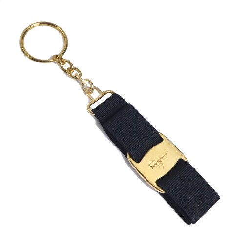 サルヴァトーレフェラガモ Salvatore Ferragamo キーリング キーホルダー ヴァラリボン キャンバス/メタル ブラック/ゴールド レディース 送料無料【中古】 e60050a サルヴァトーレフェラガモ Salvatore Ferragamo キーリング キーホルダー ヴァラリボン キャンバス/メタル ブラック/ゴールド レディース 送料無料【中古】 e60050a