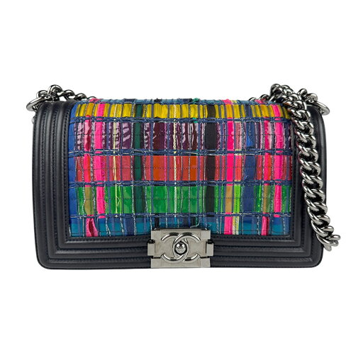 シャネル CHANEL ショルダーバッグ ボーイシャネル レザー/ビニール ブラック/マルチカラー レディース 送料無料【中古】 z3867 シャネル CHANEL ショルダーバッグ ボーイシャネル レザー/ビニール ブラック/マルチカラー レディース 送料無料【中古】 z3867