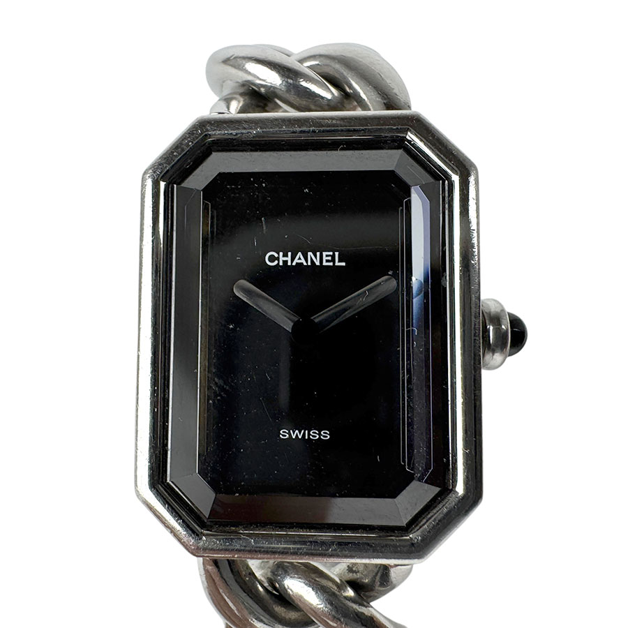 シャネル CHANEL 腕時計 プルミエール ステンレススチール シルバー×ブラック レディース H0452 クオーツ 送料無料【中古】 z3994