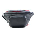 フェンディ FENDI ウエストバッグ ボディバッグ レザー ブラック×レッド メンズ 7VA446 A80Q 送料無料【中古】 h30922g