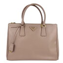 プラダ PRADA ハンドバッグ ショルダーバッグ レザー ピンクベージュ ゴールド レディース 送料無料【中古】 z4145