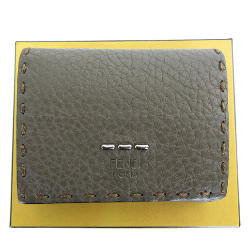 フェンディ FENDI 三つ折り財布 レザー グレー シルバー メンズ 7M0280-072 送料無料【中古】 s0600a フェンディ FENDI 三つ折り財布 レザー グレー シルバー メンズ 7M0280-072 送料無料【中古】 s0600a