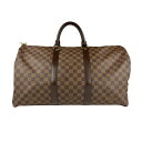 ルイ ヴィトン LOUIS VUITTON ボストンバッグ ダミエ キーポル50 ダミエキャンバス エベヌ ユニセックス N41427 送料無料【中古】 z42...