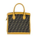フェンディ FENDI ハンドバッグ ショルダーバッグ ズッカ ナイロンキャンバス/レザー ベージュ×ブラウン レディース 送料無料【中古】 z4235