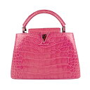ルイ ヴィトン LOUIS VUITTON ハンドバッグ ショルダーバッグ カプシーヌBB クロコダイル ピンク シルバー レディース 送料無料【中古】 z43...