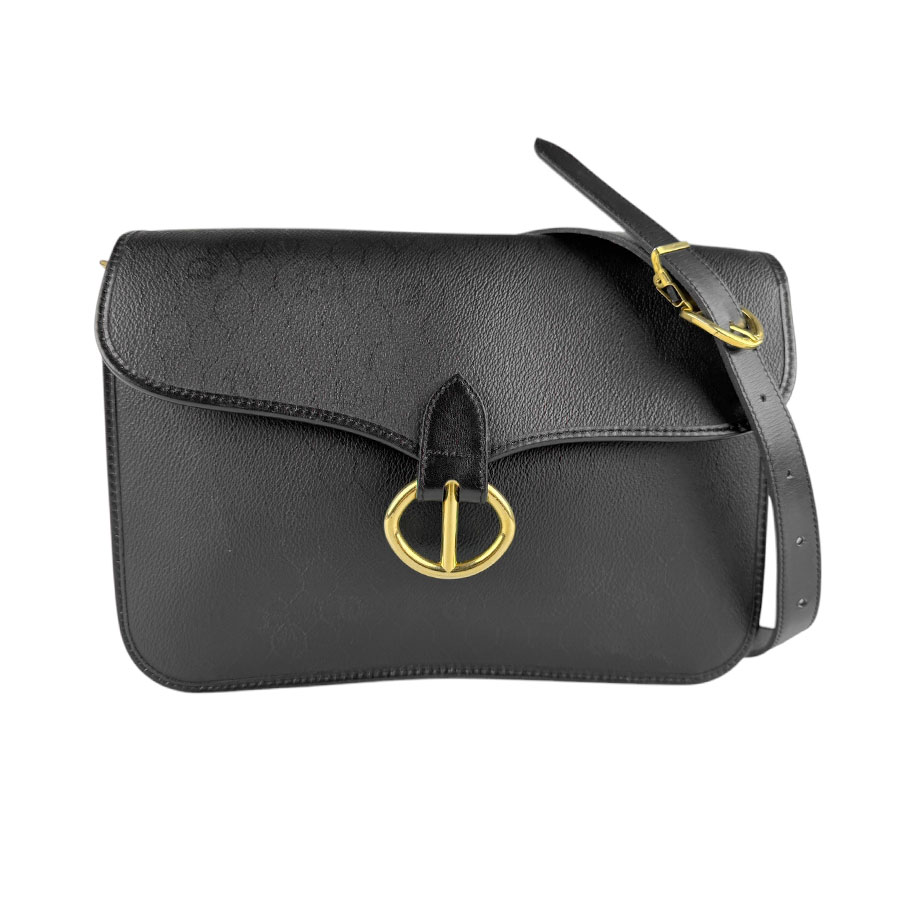 クリスチャンディオール Christian Dior ショルダーバッグ レザー ブラック レディース 送料無料【中古】 z4580