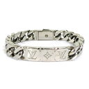 ルイ ヴィトン LOUIS VUITTON ブレスレット モノグラム チェーンブレスレット メタル シルバー メンズ M00270 送料無料【中古】 h3105...