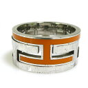 エルメス HERMES リング・指輪 ムーブアッシュ シルバー925 シルバー×オレンジ レディース 11号 送料無料【中古】 h31075a