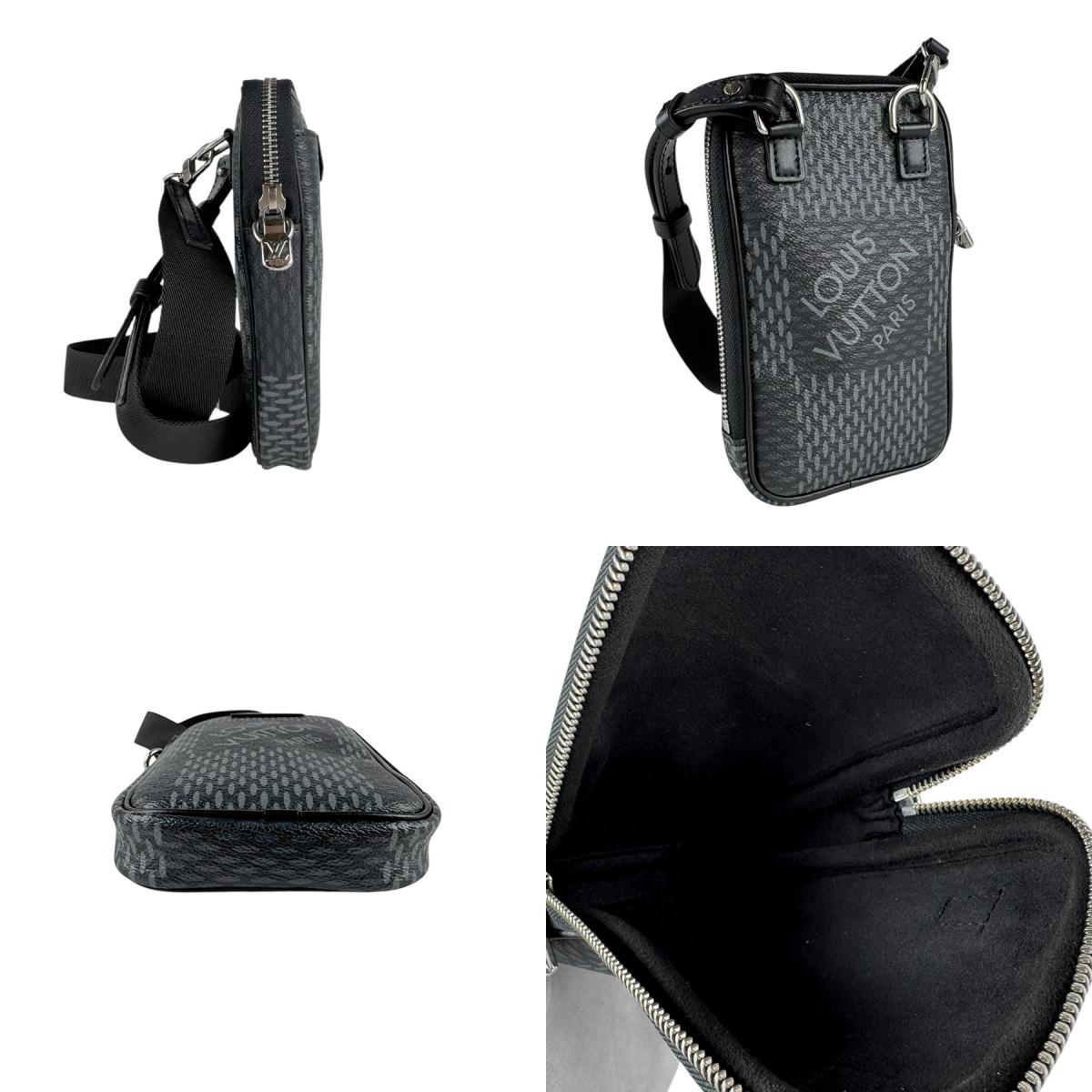 ルイ ヴィトン LOUIS VUITTON 斜め掛けショルダーバッグ ダミエグラフィット3D モジュラブル ポーチ ダミエグラフィットキャンバス ブラック/ブルー/グレー シルバー メンズ N60447 送料無料【中古】 z4864