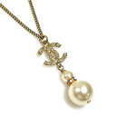 シャネル CHANEL ネックレス ココマーク メタル/フェイクパール ゴールド/オフホワイト レディース 送料無料【中古】 e60309g