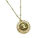シャネル CHANEL ネックレス ココマーク メタル/フェイクパール ゴールド/オフホワイト レディース 送料無料【中古】 w1158g