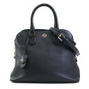 トリーバーチ Tory Burch ハンドバッグ ショルダーバッグ レザー ブラック レディース 送料無料【中古】 r10531a(4)