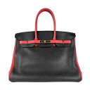 エルメス HERMES ハンドバッグ パーソナルオーダー バーキン35 トリヨンクレマンス ブラック/ピンク ライトゴールド レディース 送料無料【中古】 z5141(4)