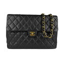 シャネル CHANEL ショルダーバッグ マトラッセ30 デカマトラッセ キャビアスキンレザー ブラック ゴールド レディース 送料無料【中古】 z5155