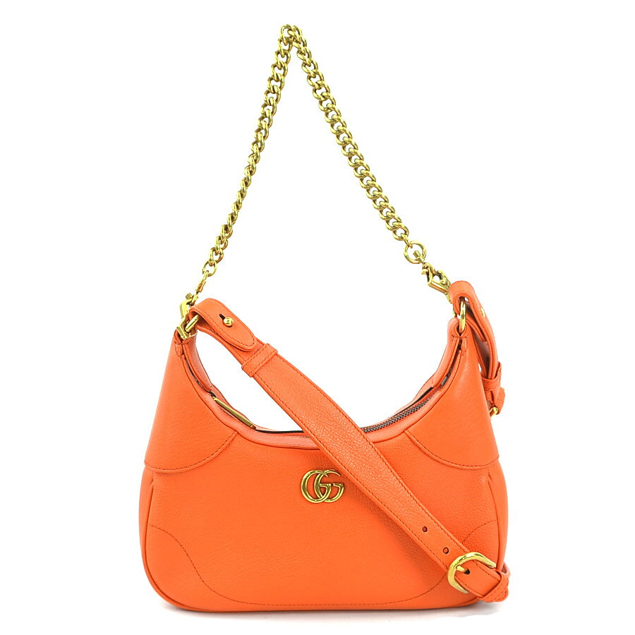 樂天商城 - グッチ GUCCI 2Wayバッグ ショルダーバッグ GGマーモント レザー オレンジ ゴールド レディース 731817 送料無料【中古】 e60378g