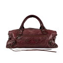 バレンシアガ BALENCIAGA ハンドバッグ ショルダーバッグ ザ ツィギー レザー ボルドー レディース 128523 送料無料【中古】 z5627