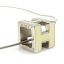 エルメス HERMES ネックレス Hキューブ カージュドアッシュ メタル/エナメル シルバー/オフホワイト レディース 送料無料【中古】 e60587g